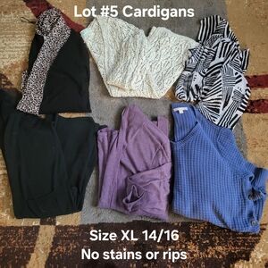 Mixed Color Cardigan Lot - Size XL